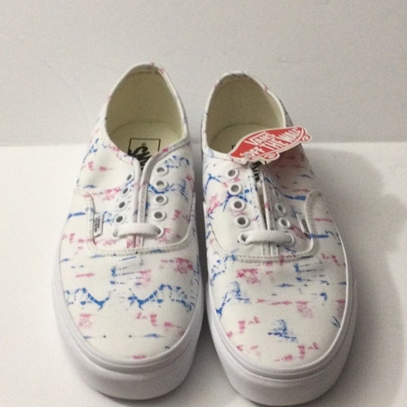 Madewell x Vans®  Lace-Up Sneakers Tie-Dye Women’s Size 10 White - Picture 2 of 12